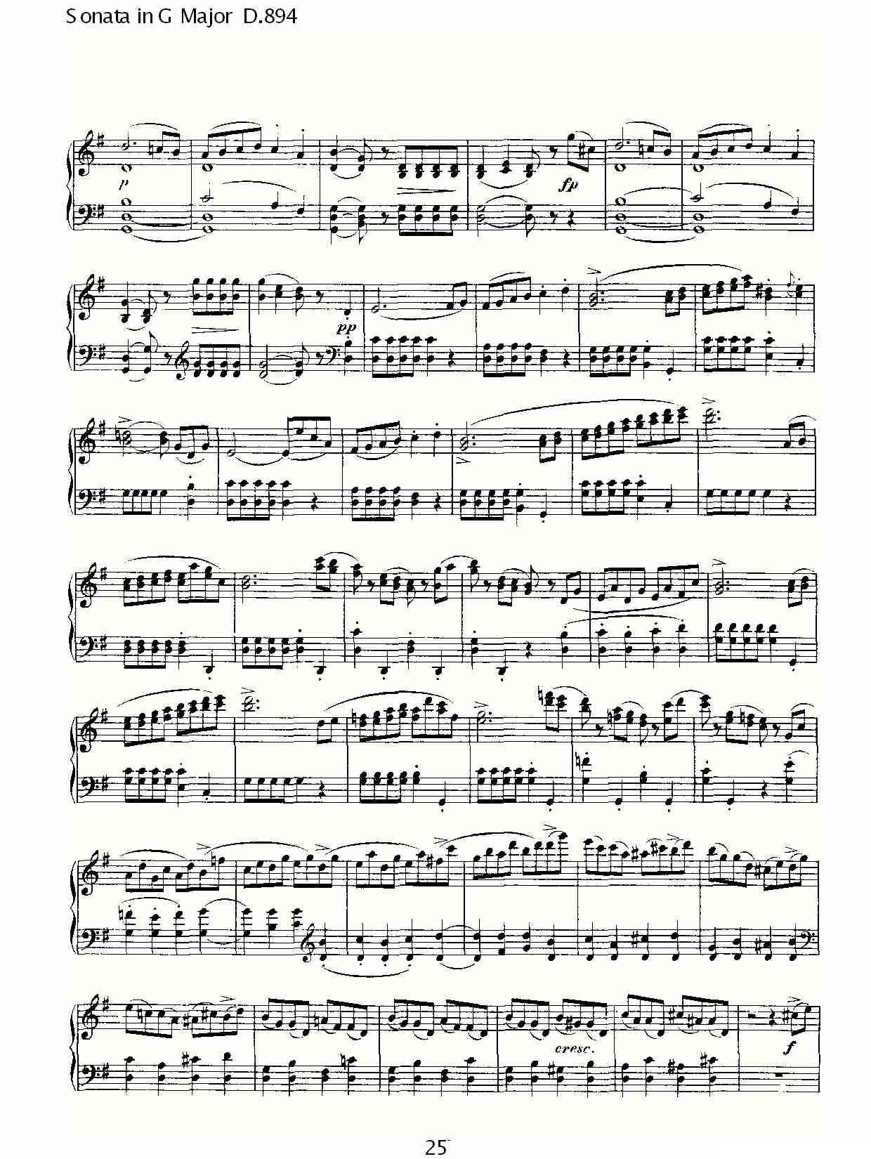 Sonata in G Major D.894（G大调奏鸣曲 D.894）钢琴曲谱（图26）