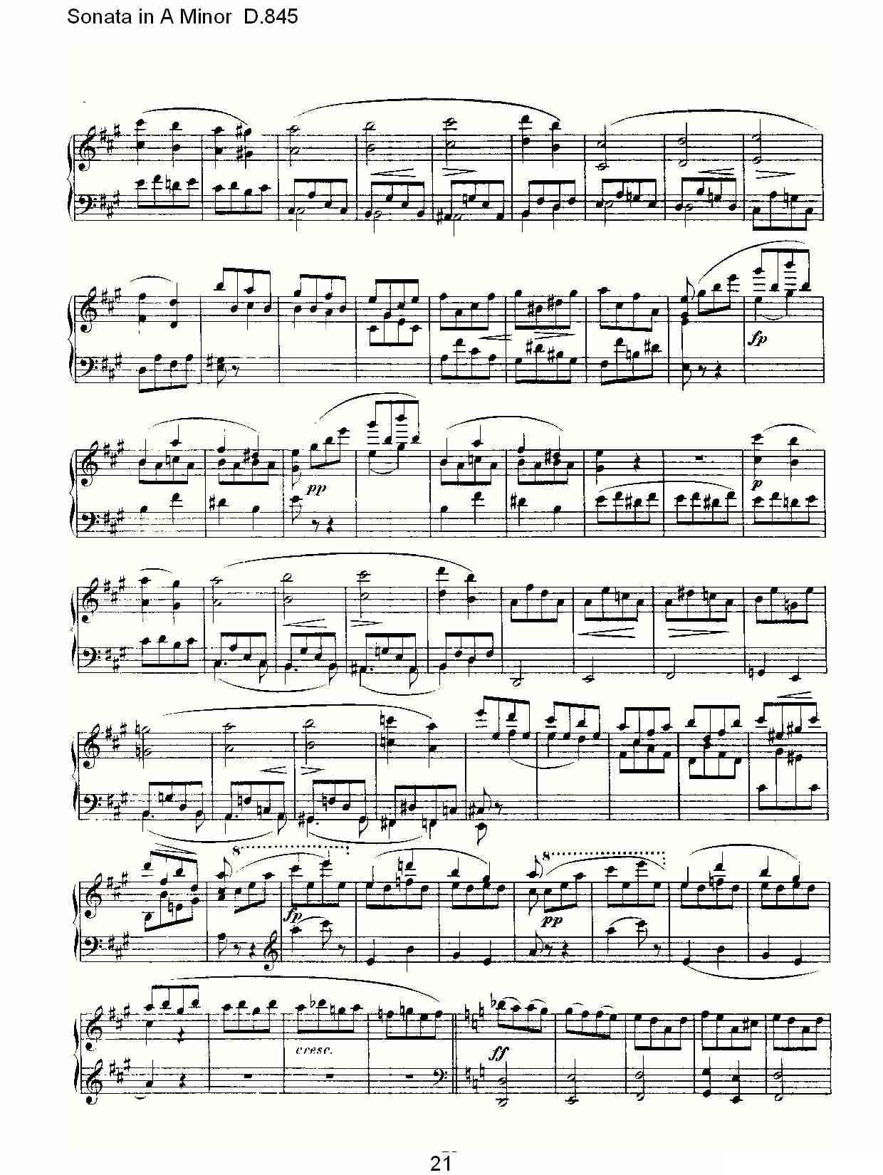 Sonata in A Minor D.845（A小调奏鸣曲 D.845）钢琴曲谱（图21）