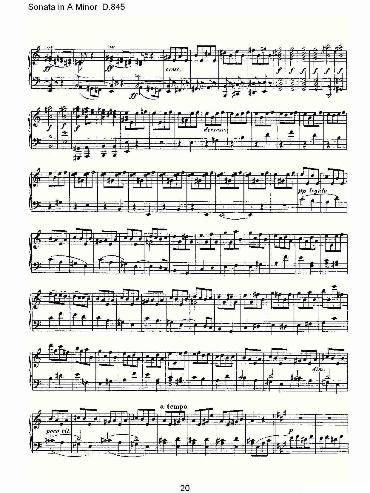 Sonata in A Minor D.845（A小调奏鸣曲 D.845）钢琴曲谱（图20）