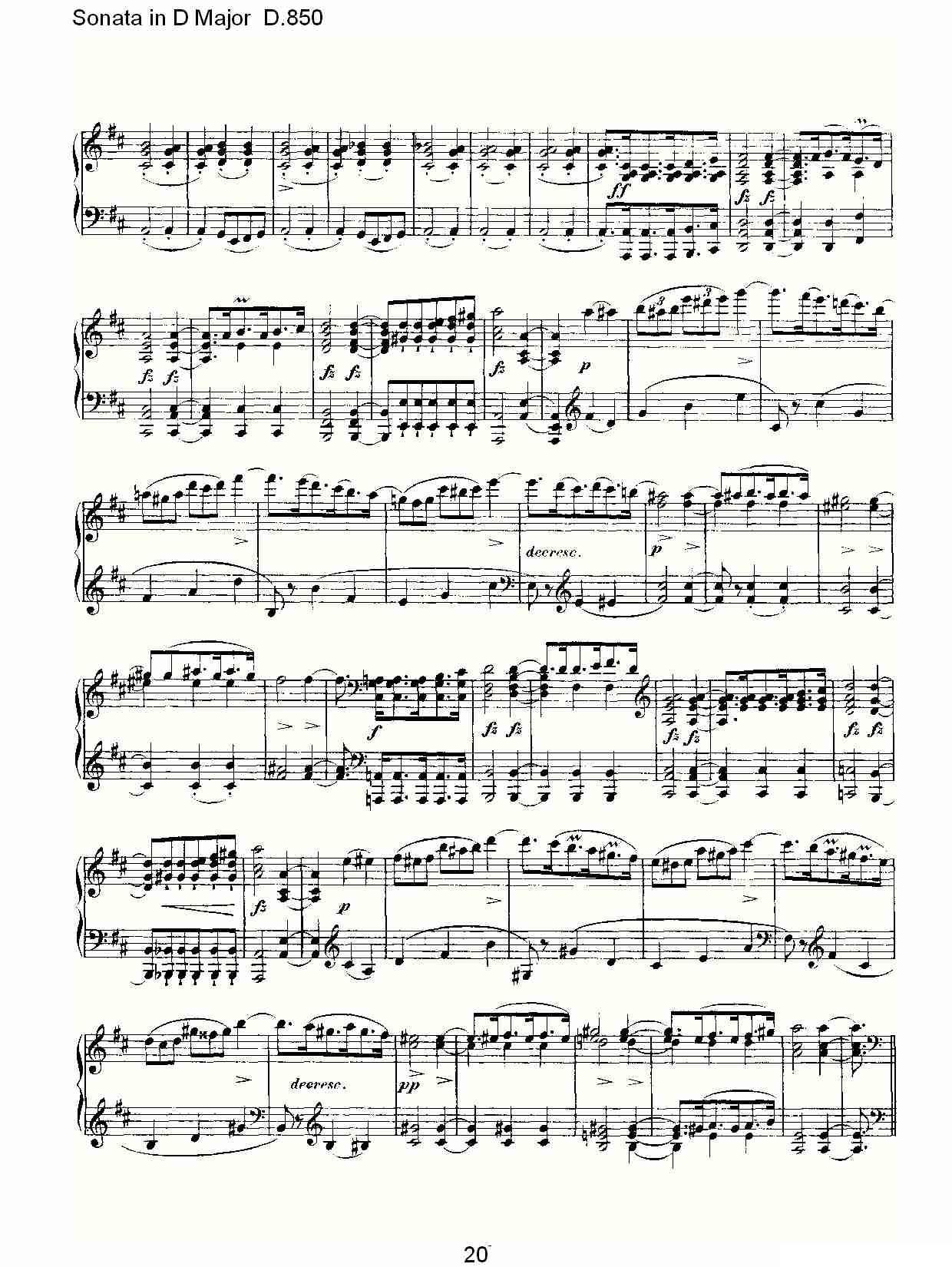Sonata in D Major D.850（D大调奏鸣曲 D.850）钢琴曲谱（图20）
