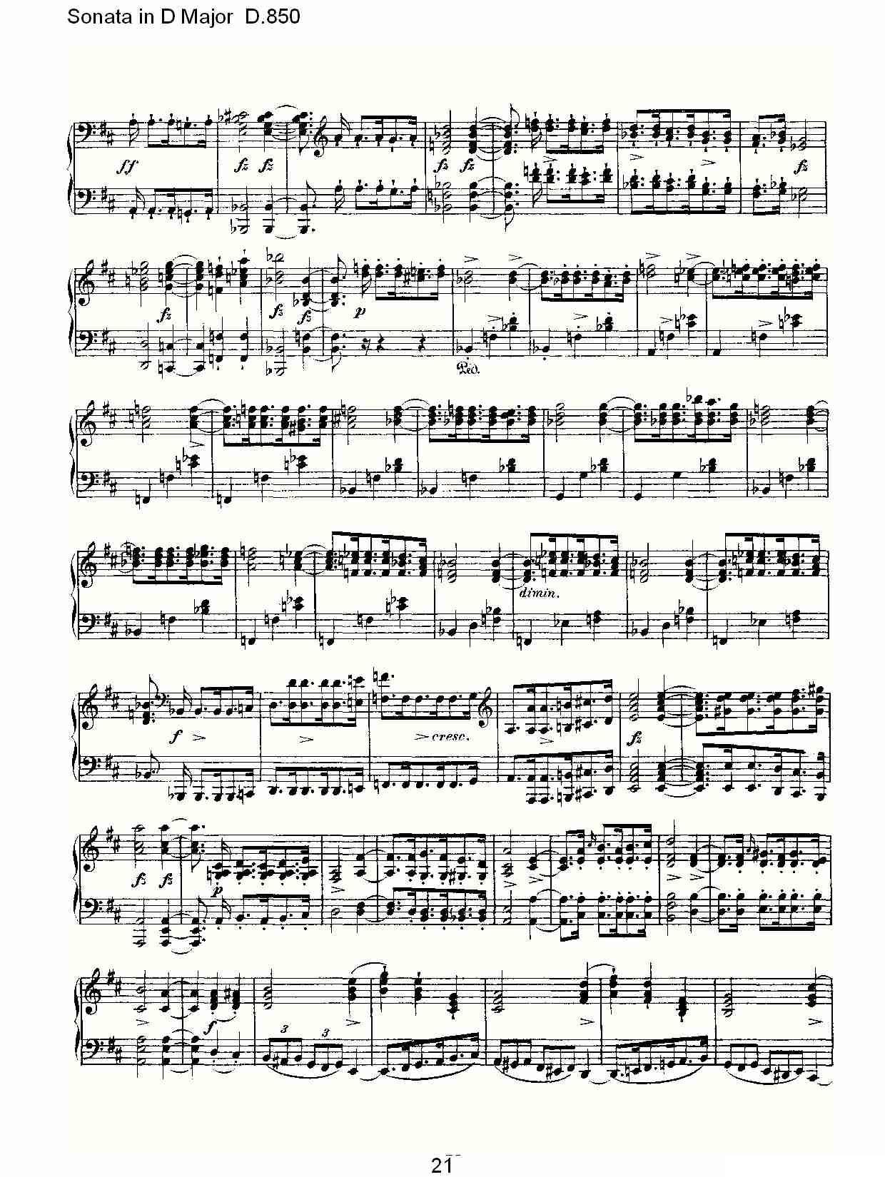 Sonata in D Major D.850（D大调奏鸣曲 D.850）钢琴曲谱（图21）