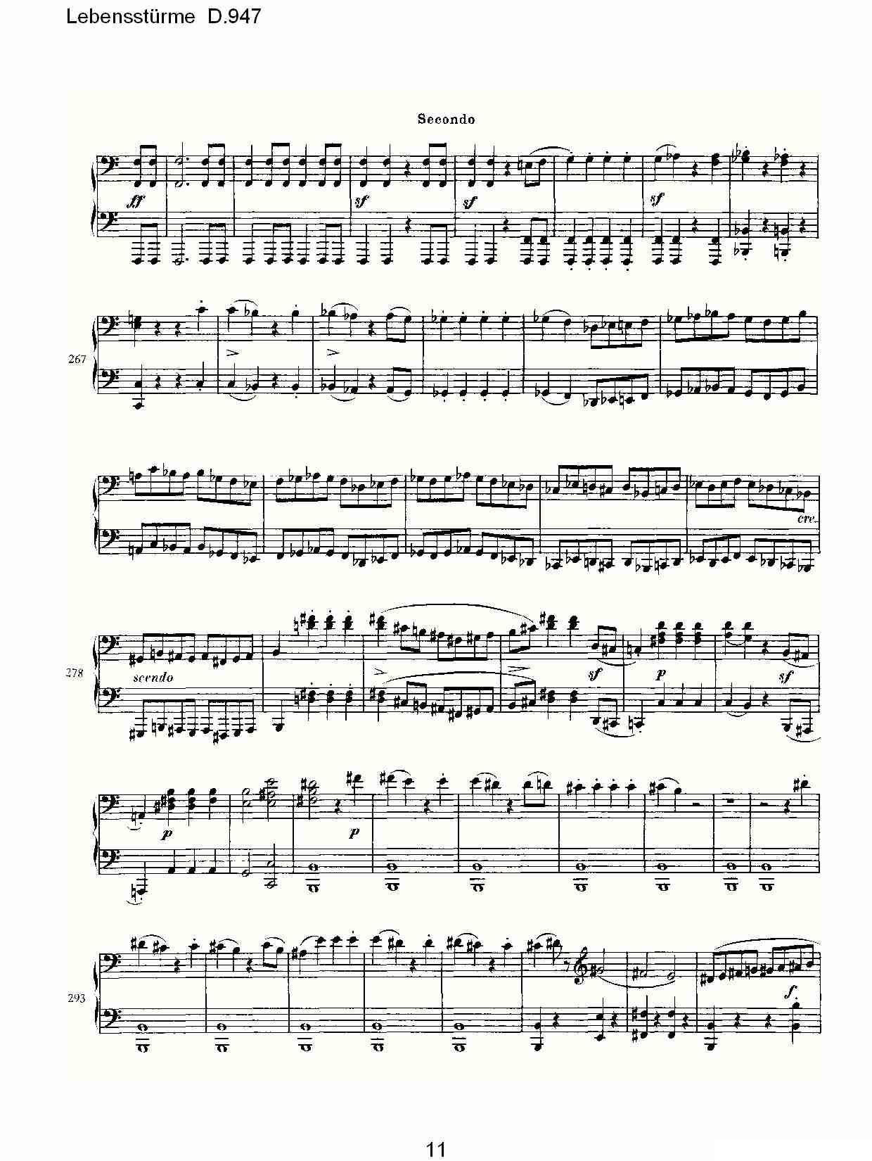 Lebensstürme D.947钢琴曲谱（图11）