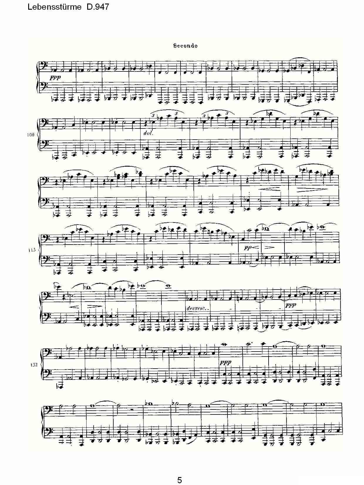 Lebensstürme D.947钢琴曲谱（图5）