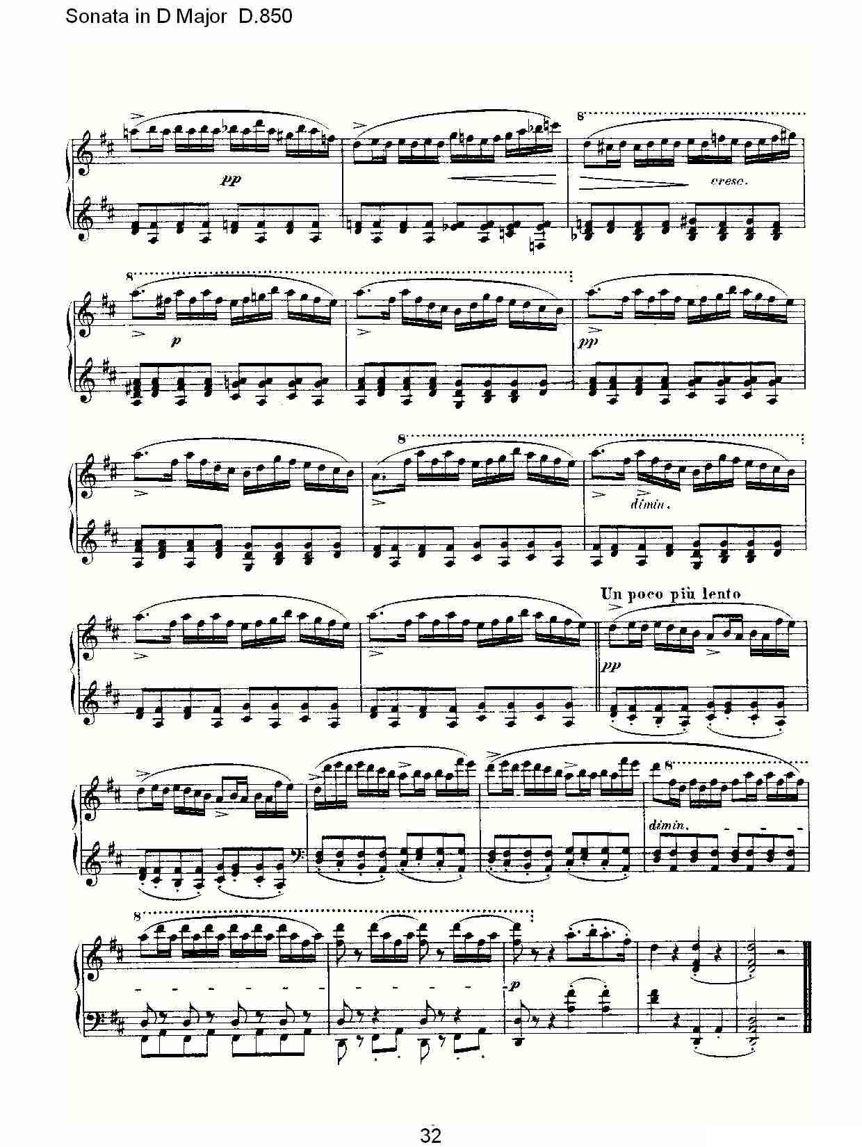 Sonata in D Major D.850（D大调奏鸣曲 D.850）钢琴曲谱（图32）