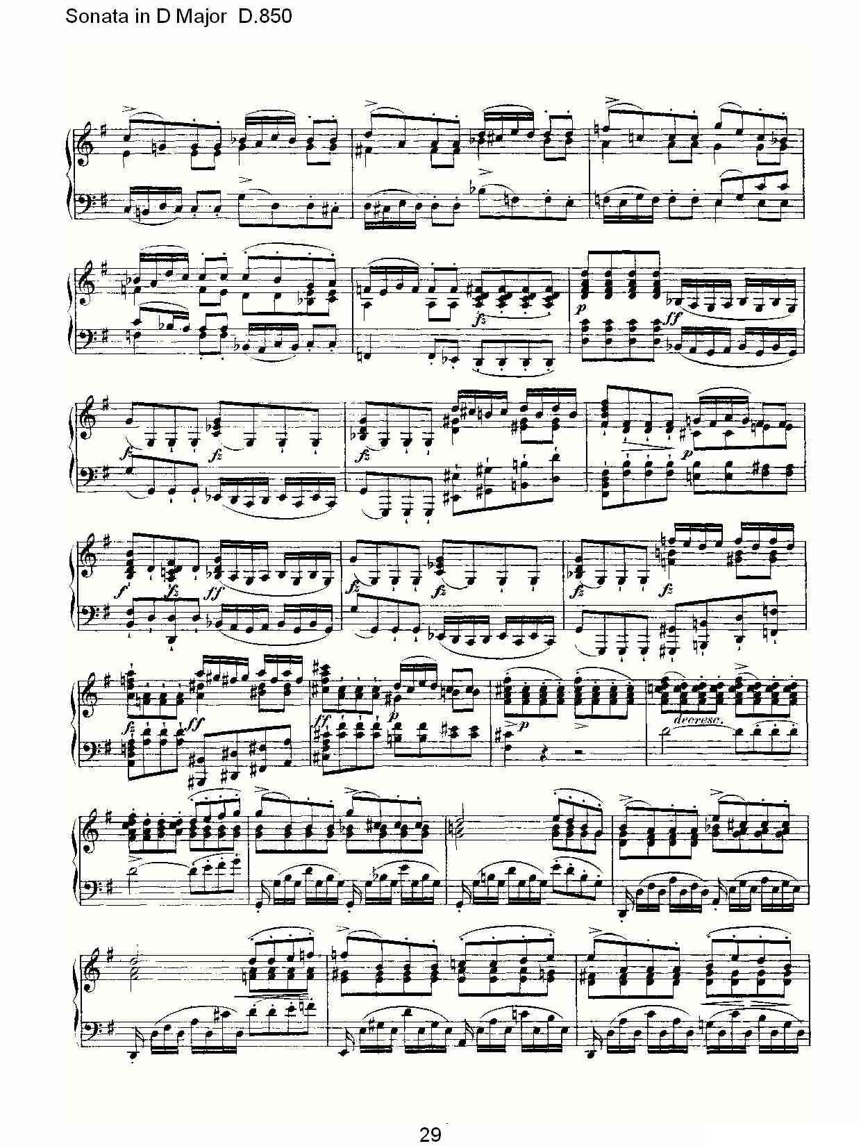 Sonata in D Major D.850（D大调奏鸣曲 D.850）钢琴曲谱（图29）
