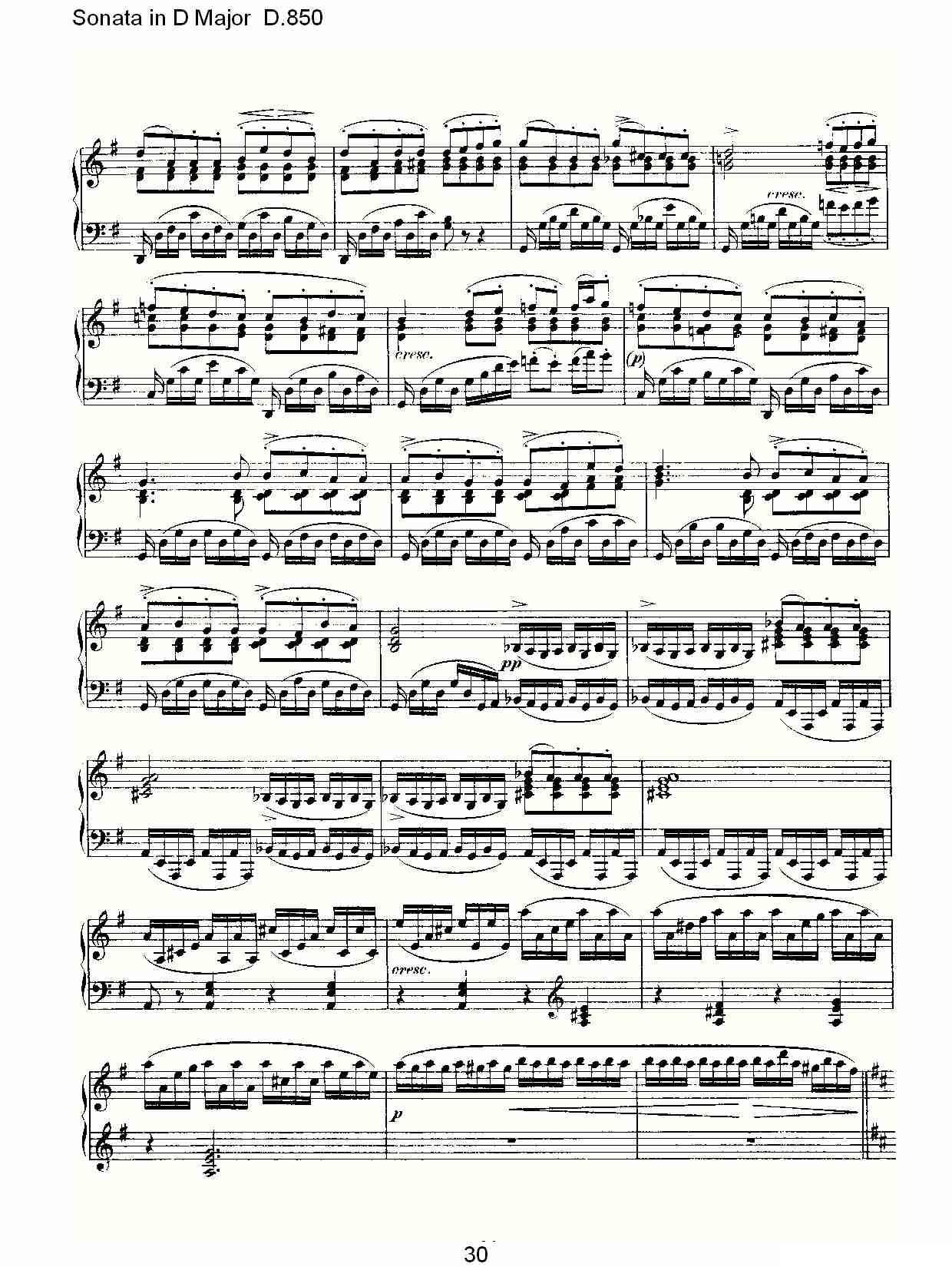 Sonata in D Major D.850（D大调奏鸣曲 D.850）钢琴曲谱（图30）