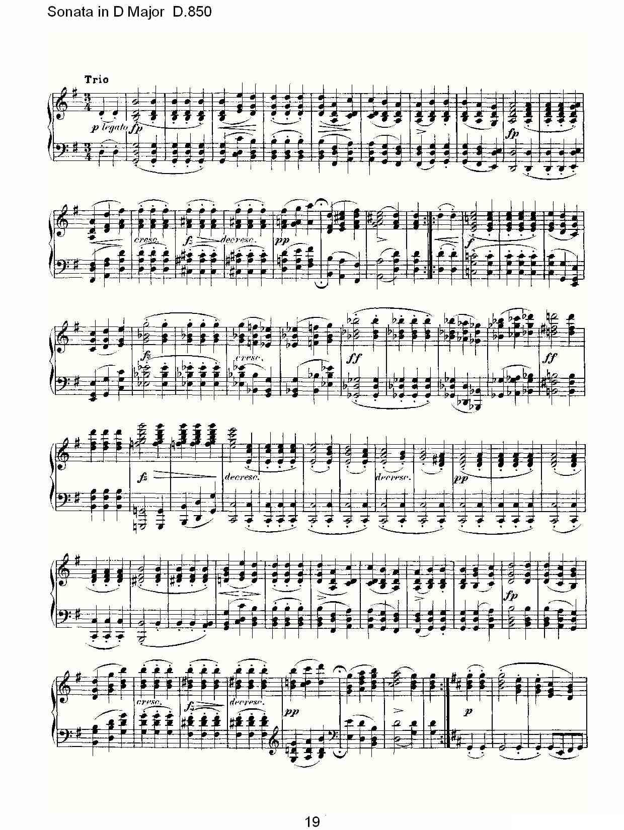 Sonata in D Major D.850（D大调奏鸣曲 D.850）钢琴曲谱（图19）