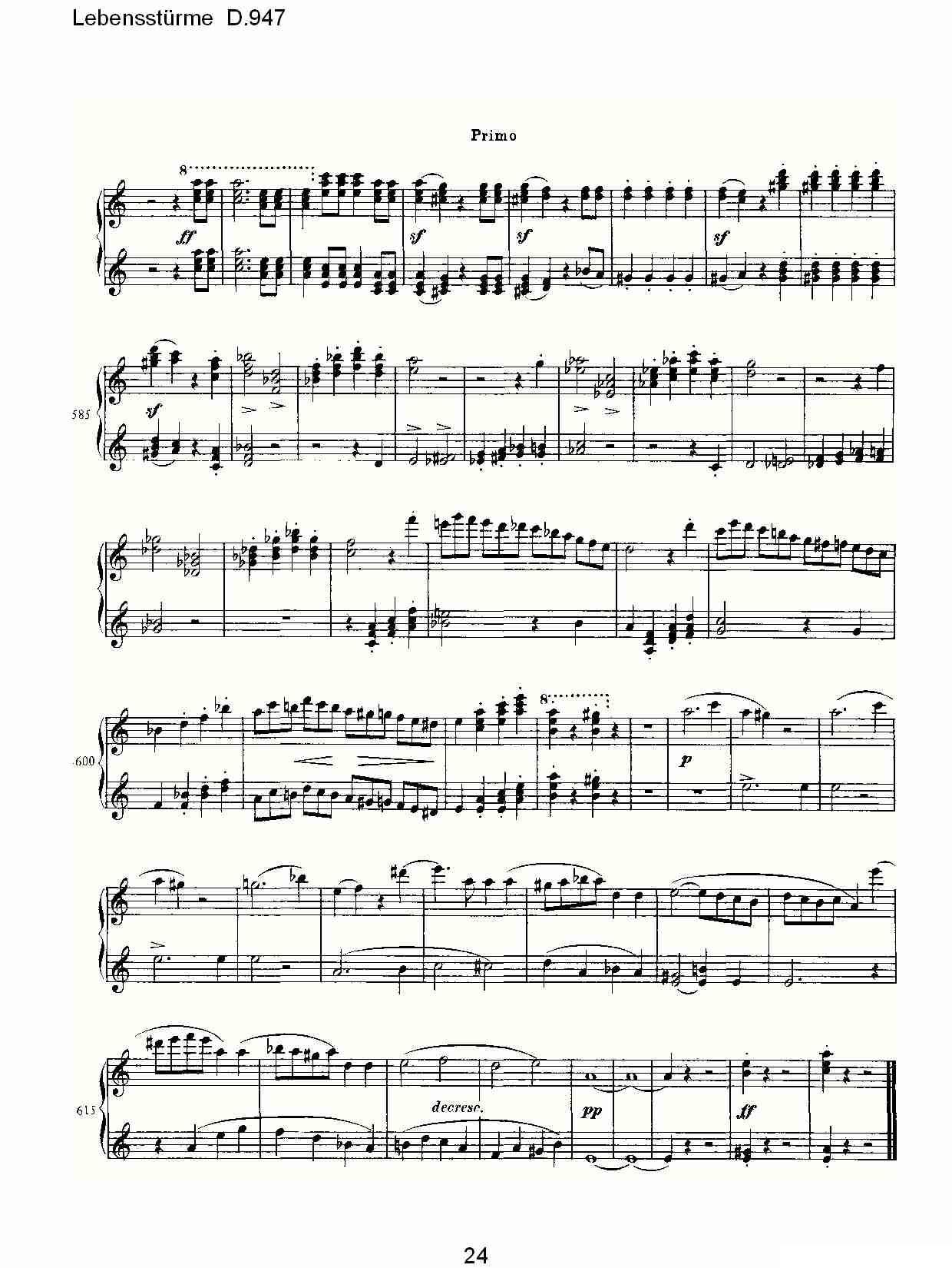 Lebensstürme D.947钢琴曲谱（图24）