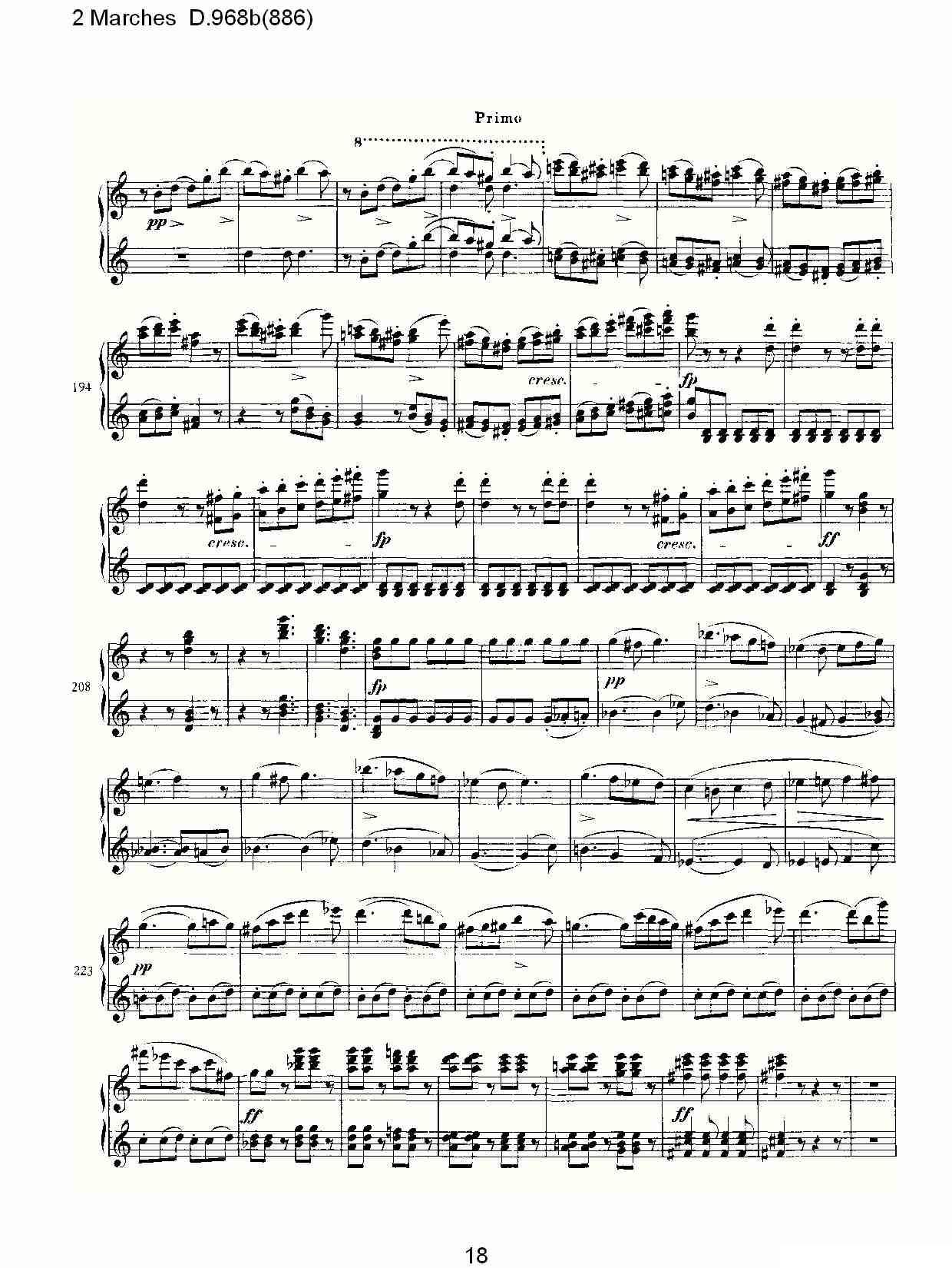 2 Marches D.968b（886 [2进行曲 D.968]）钢琴曲谱（图18）