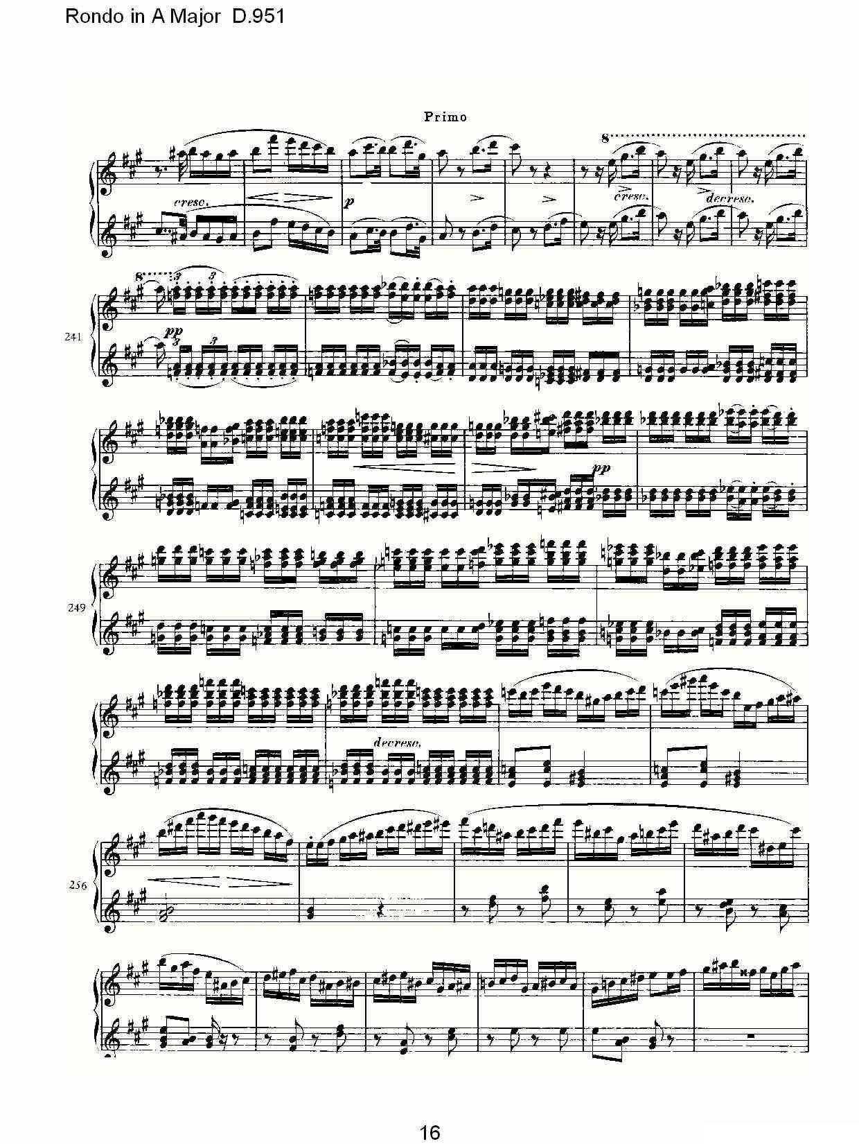 Rondo in A Major D.951（Ａ大调回旋曲D.951）钢琴曲谱（图16）
