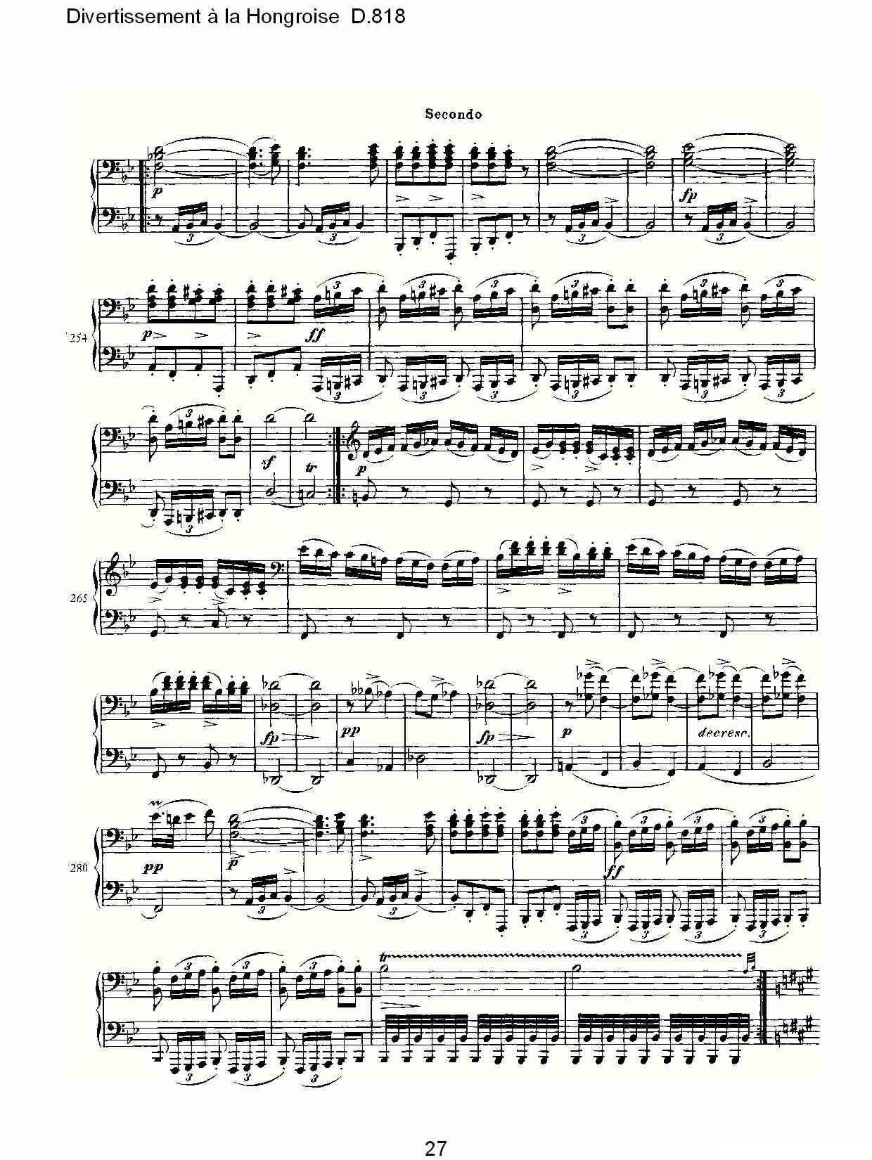 Divertissement à la Hongroise D.818钢琴曲谱（图27）