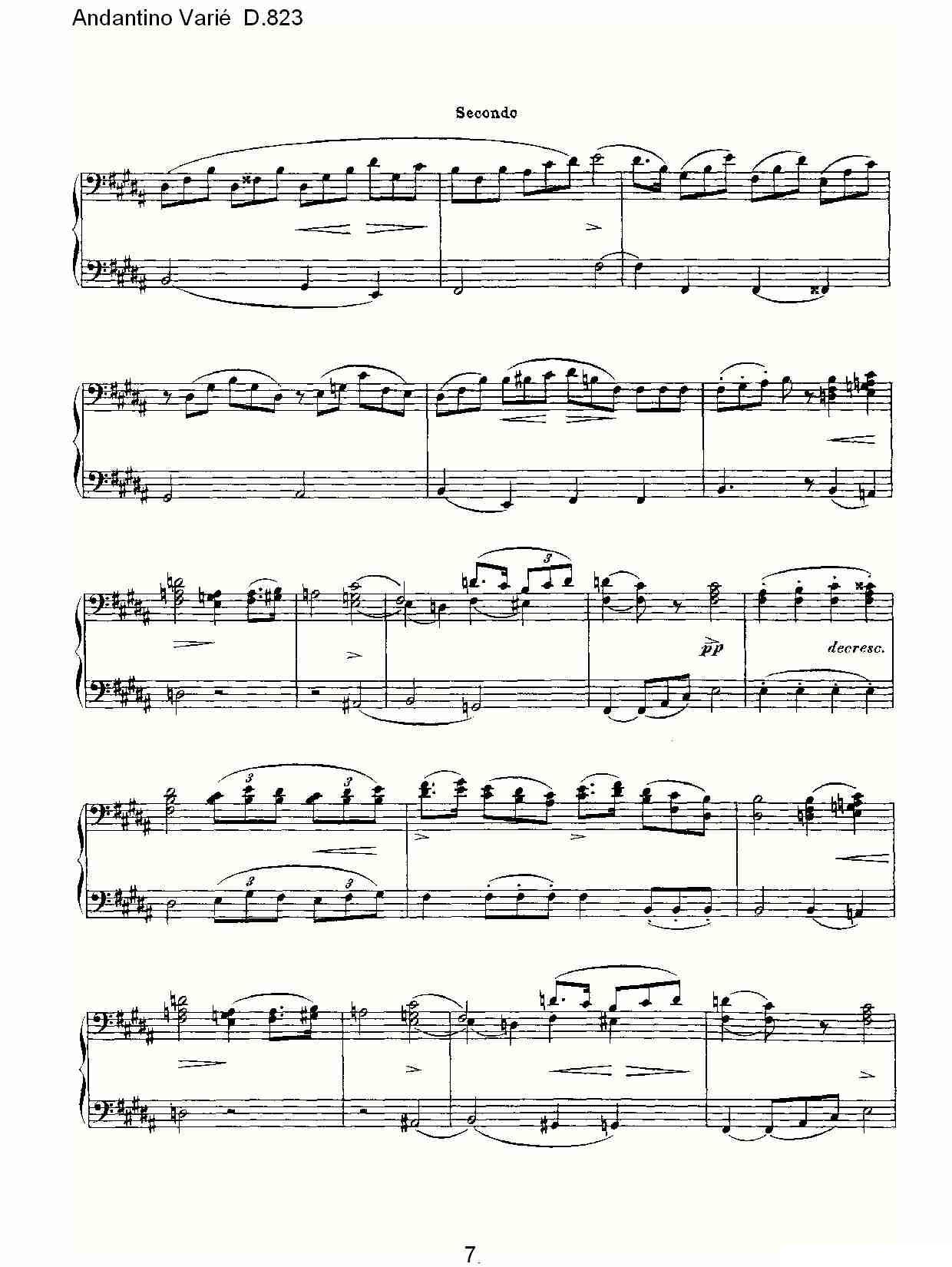 Andantino Varié D.823（小行板杂集 D.823）钢琴曲谱（图7）