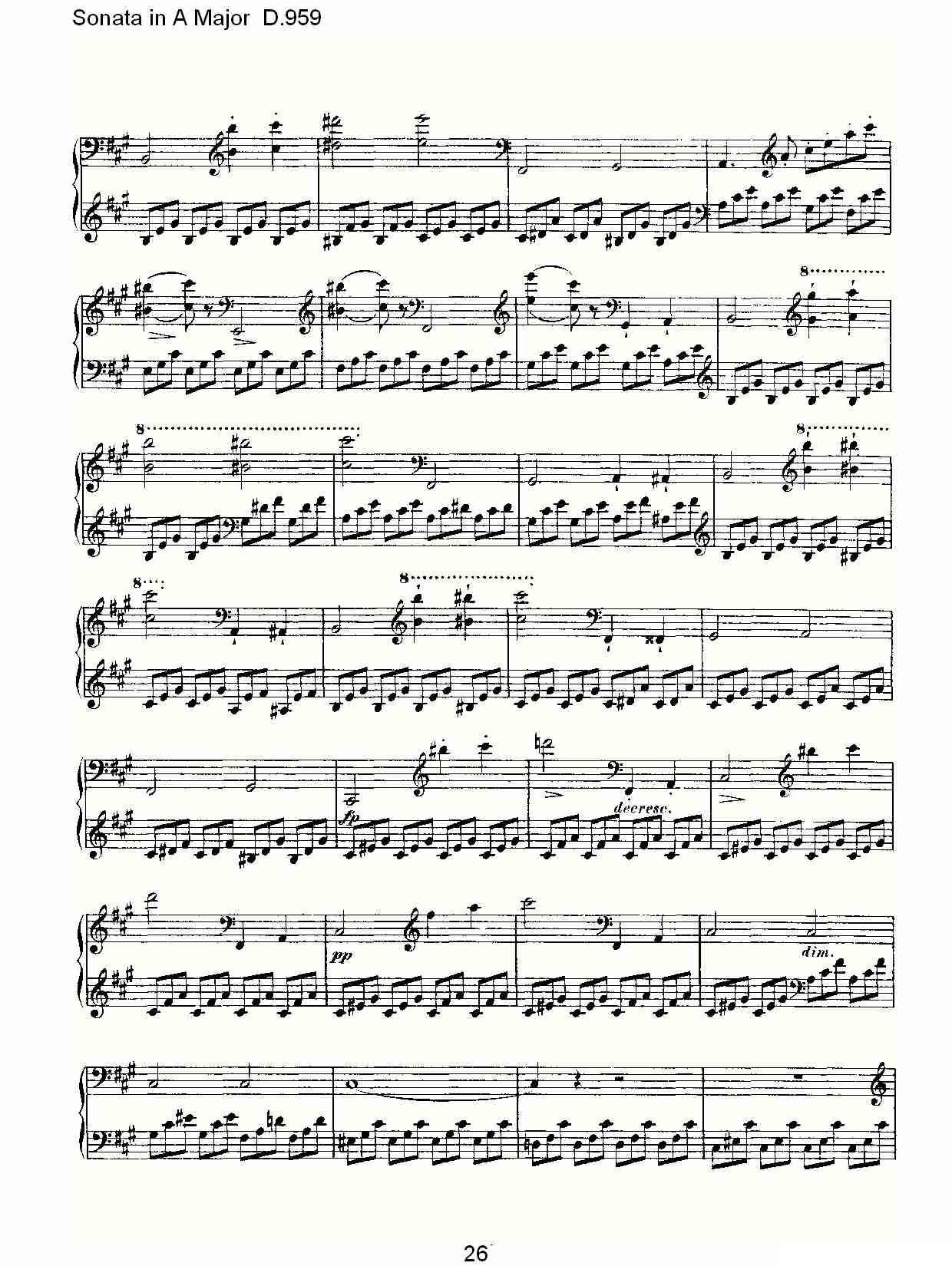 Sonata in A Major D.959（A大调奏鸣曲 D.959）钢琴曲谱（图26）