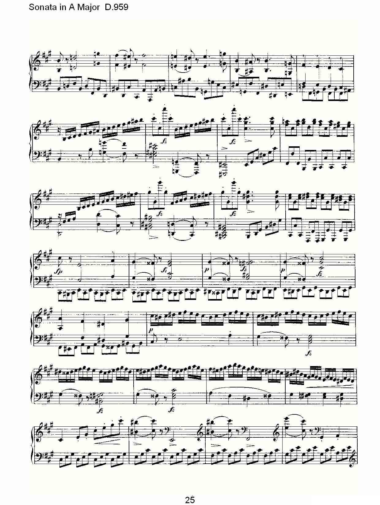 Sonata in A Major D.959（A大调奏鸣曲 D.959）钢琴曲谱（图25）