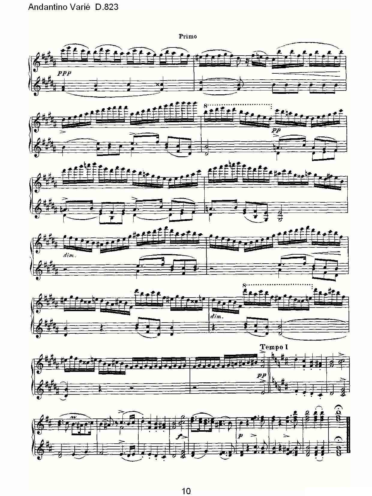 Andantino Varié D.823（小行板杂集 D.823）钢琴曲谱（图10）