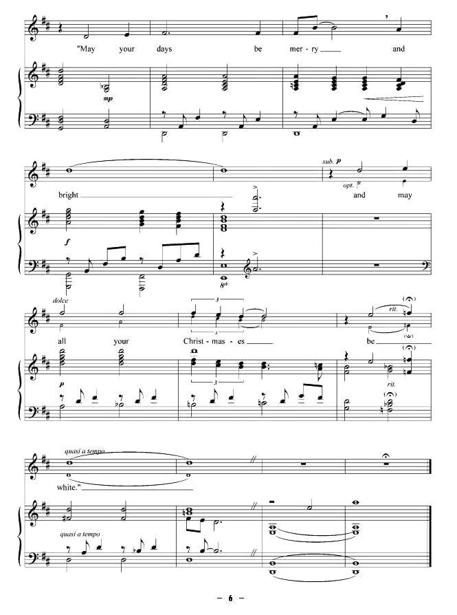 白色圣诞（正谱 [美]）钢琴曲谱（图6）
