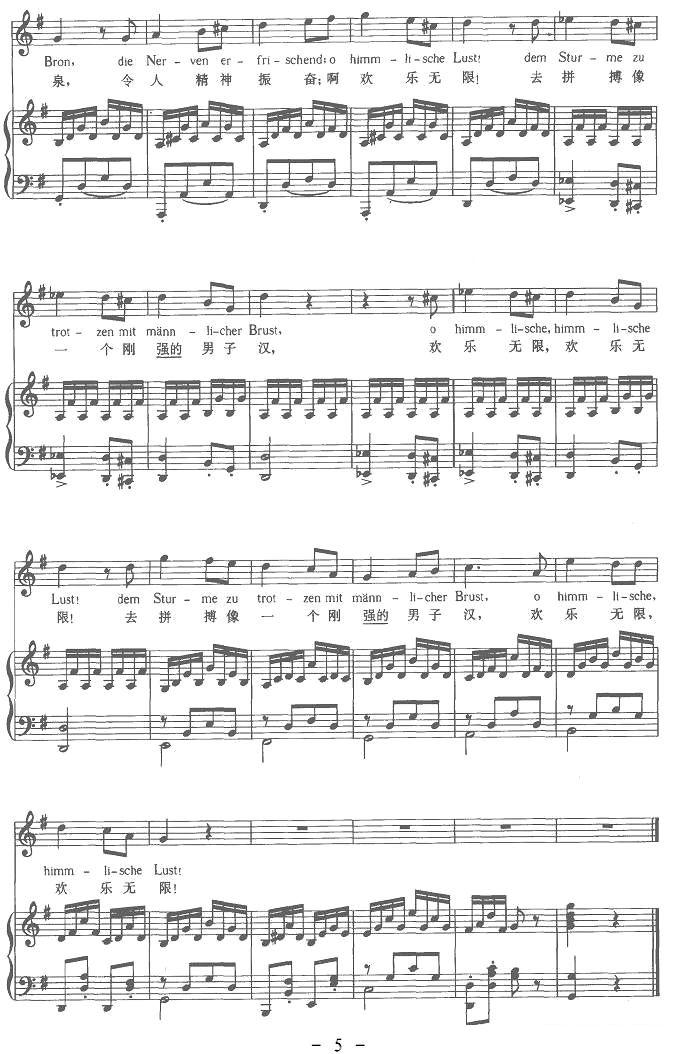 [奥] 船夫（中外文对照版、正谱）钢琴曲谱（图5）
