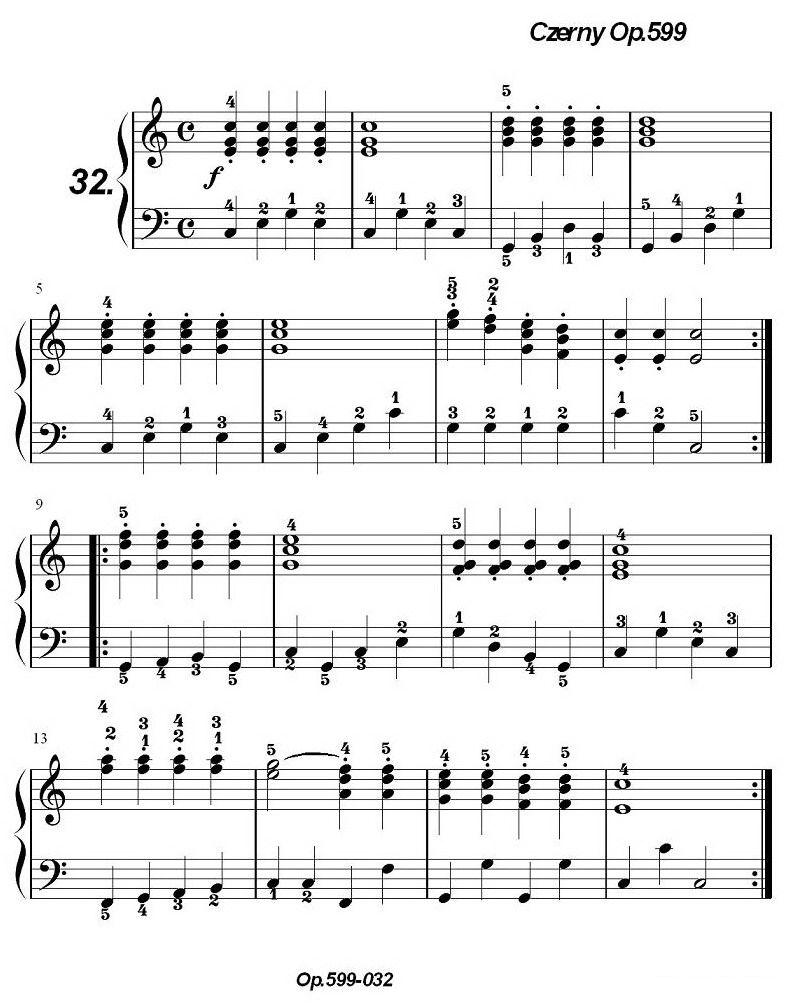 《车尔尼练习曲》OP.599之031-040钢琴曲谱（图2）