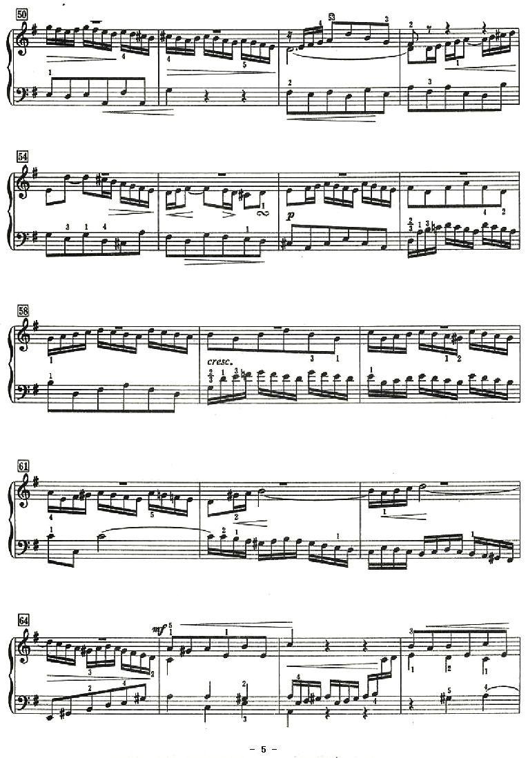 前奏曲与小赋格曲（e小调）钢琴曲谱（图5）