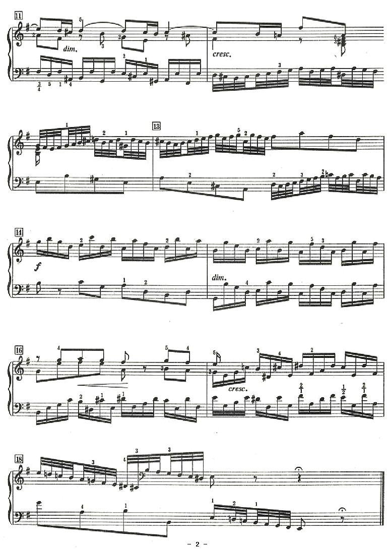 前奏曲与小赋格曲（e小调）钢琴曲谱（图2）