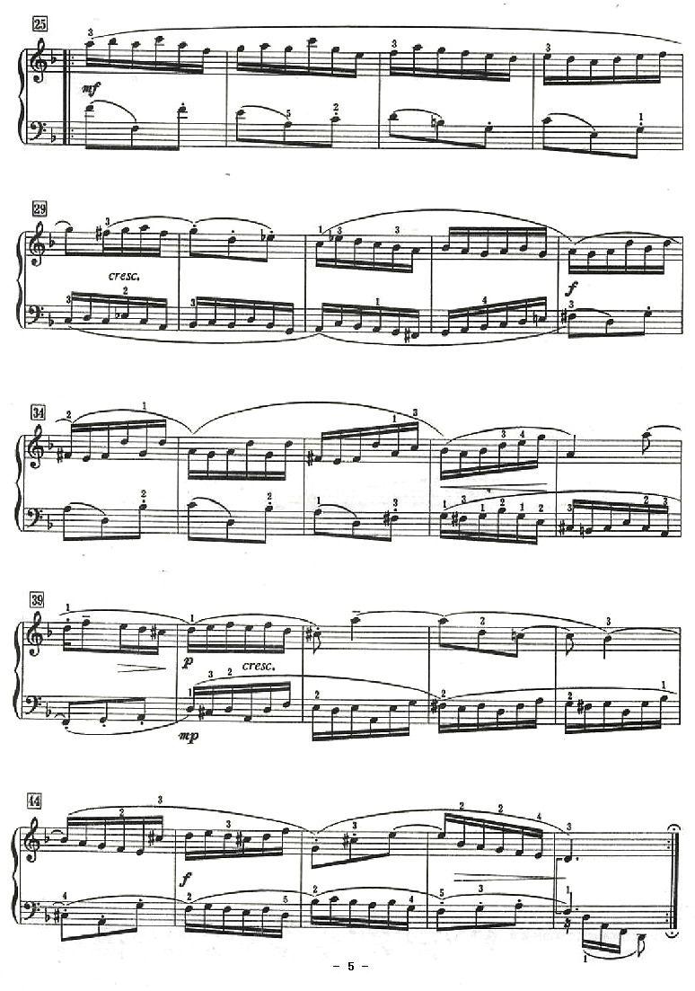 为初学者用的六首小前奏曲钢琴曲谱（图5）