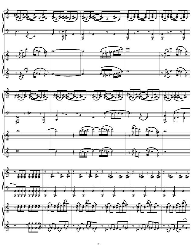 自由探戈（四手联弹）钢琴曲谱（图6）