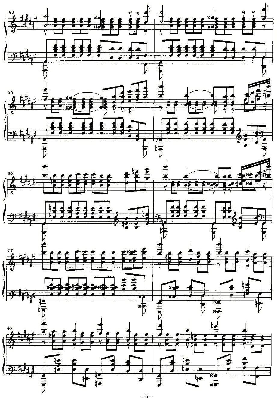 Etude（斯克里亚宾练习曲作品8 降d小调练习曲 第12首）钢琴曲谱（图5）