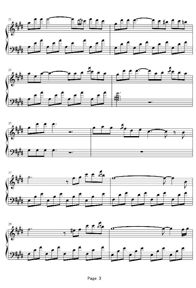 安娜小笺钢琴曲谱（图3）