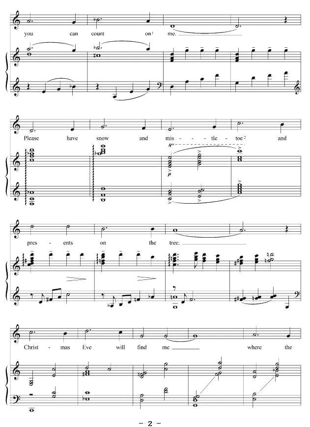 我要回家过圣诞（正谱 [美]）钢琴曲谱（图2）