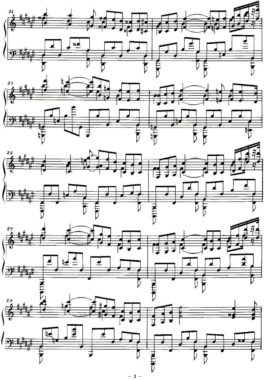 Etude（斯克里亚宾练习曲作品8 降d小调练习曲 第12首）钢琴曲谱（图3）