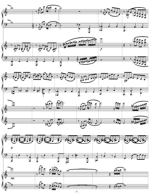 自由探戈（四手联弹）钢琴曲谱（图5）