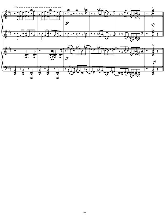 自由探戈（四手联弹）钢琴曲谱（图10）