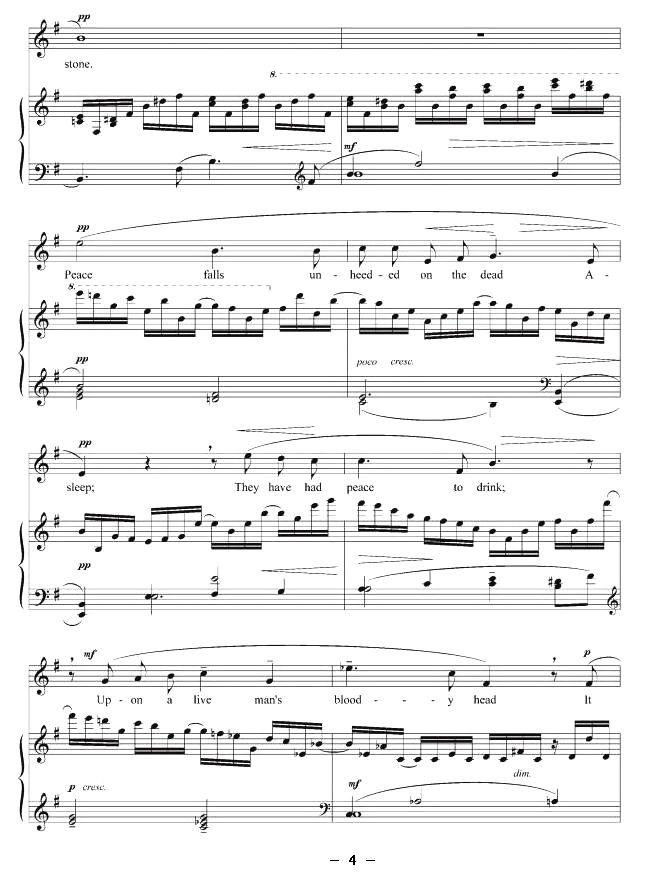 雨中的钟声（正谱 [美]）钢琴曲谱（图4）