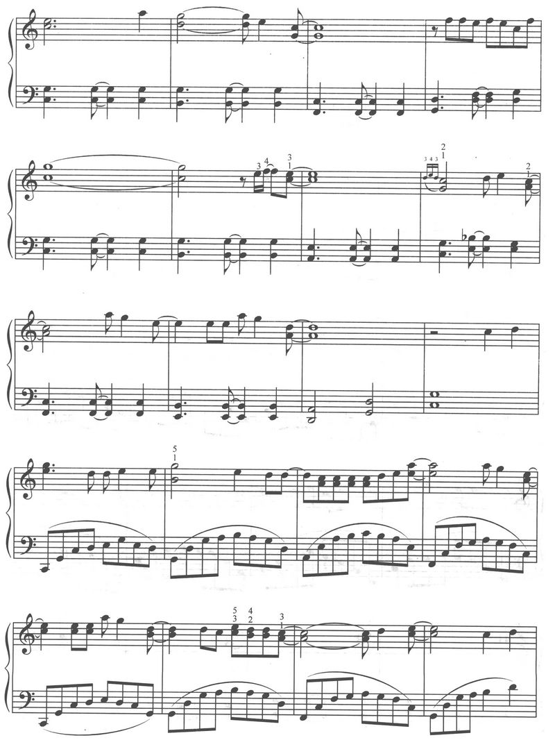 香飘飘钢琴曲谱（图5）