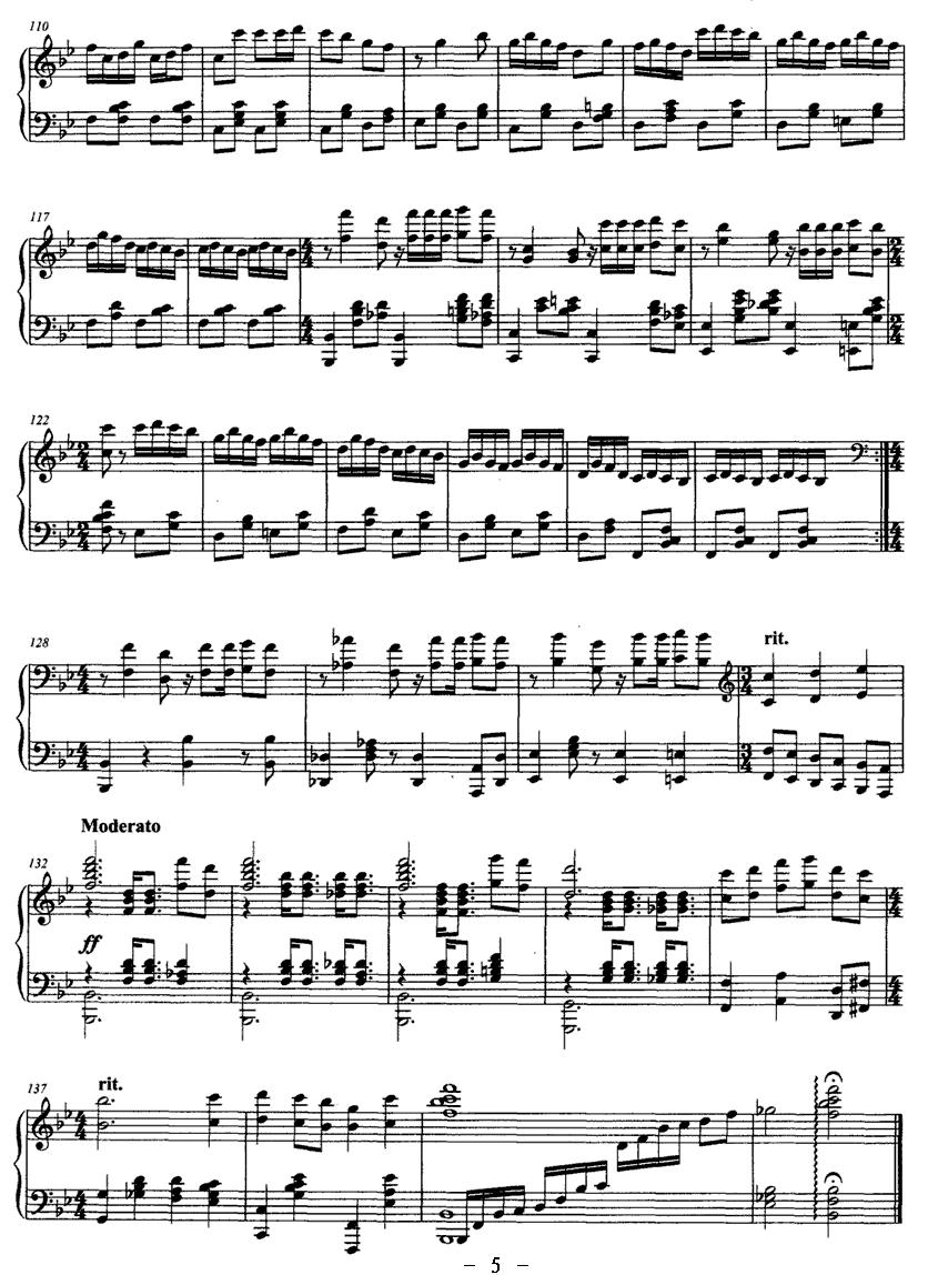 雁主题变奏曲钢琴曲谱（图5）