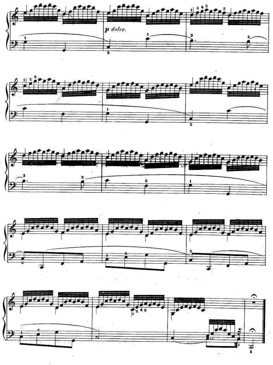 《车尔尼钢琴手指灵巧初步练习曲》OP.636-1钢琴曲谱（图2）