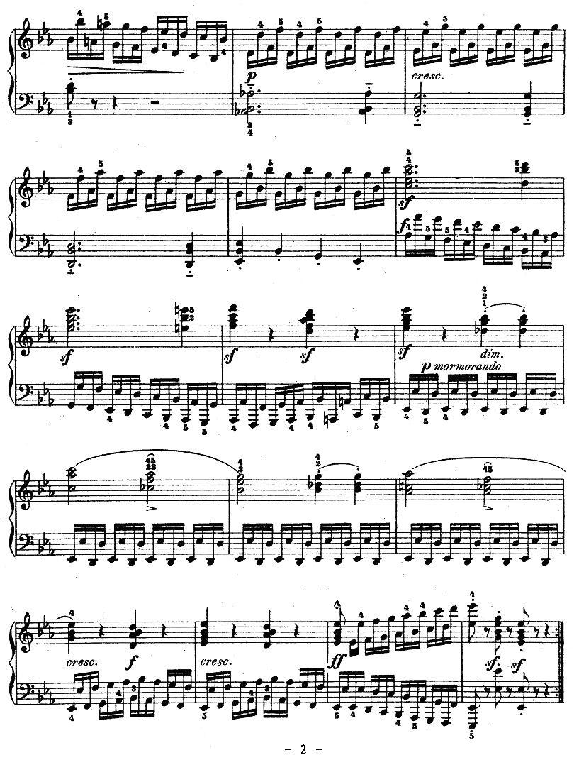 《车尔尼钢琴八度练习曲》OP.553-4钢琴曲谱（图2）