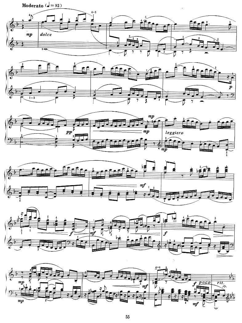 双飞蝴蝶主题变奏曲钢琴曲谱（图2）