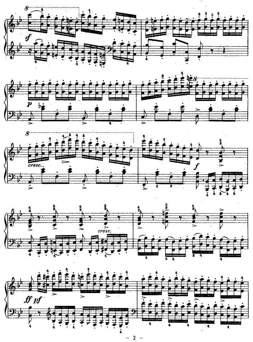 《车尔尼钢琴八度练习曲》OP.553-6钢琴曲谱（图2）