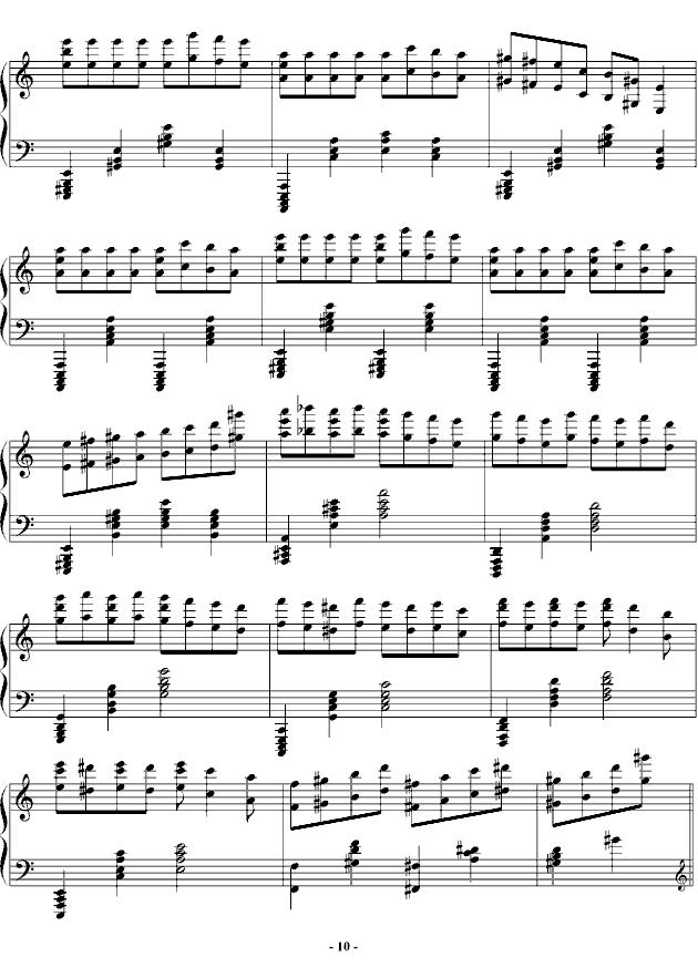 帕格尼尼飞絮曲钢琴曲谱（图10）