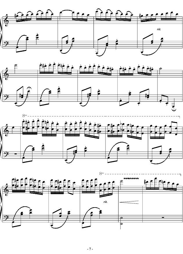 帕格尼尼飞絮曲钢琴曲谱（图7）