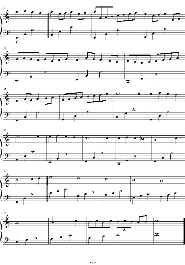 卡农·初学版钢琴曲谱（图2）
