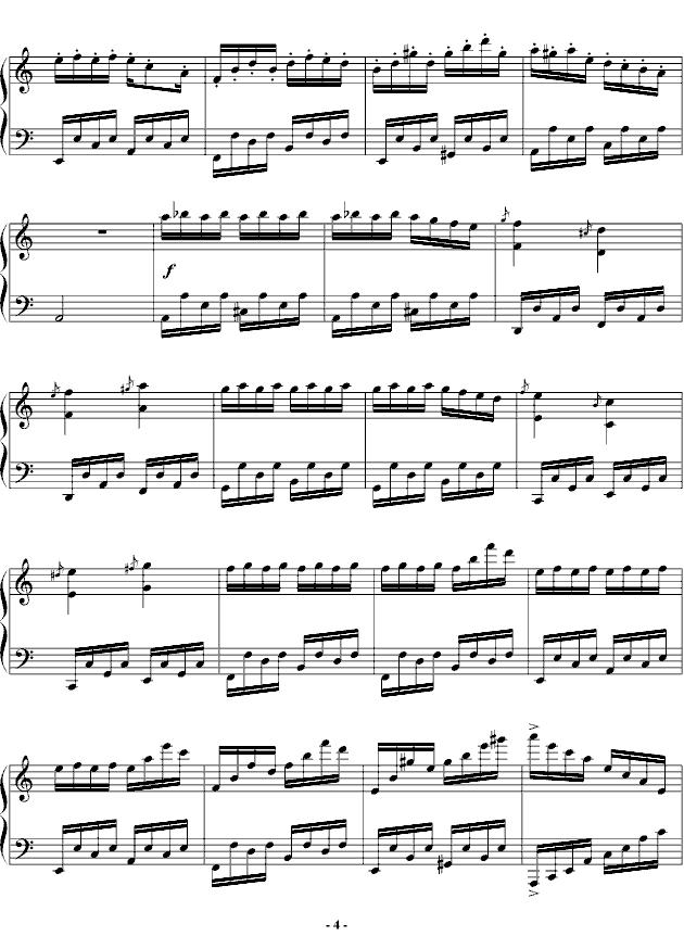 帕格尼尼飞絮曲钢琴曲谱（图4）