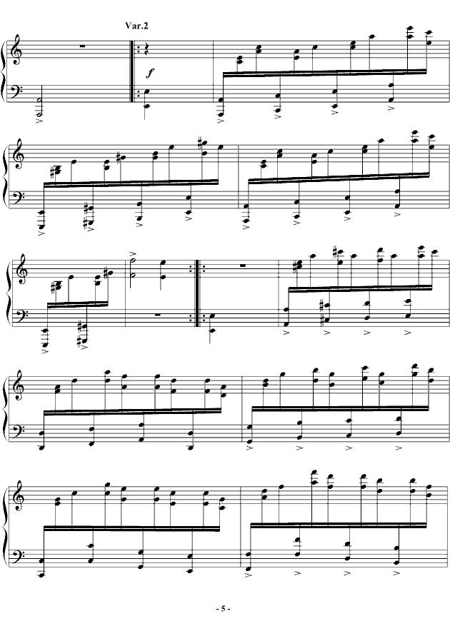 帕格尼尼飞絮曲钢琴曲谱（图5）