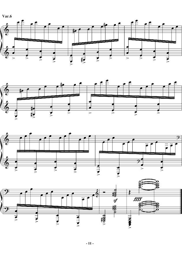 帕格尼尼飞絮曲钢琴曲谱（图11）