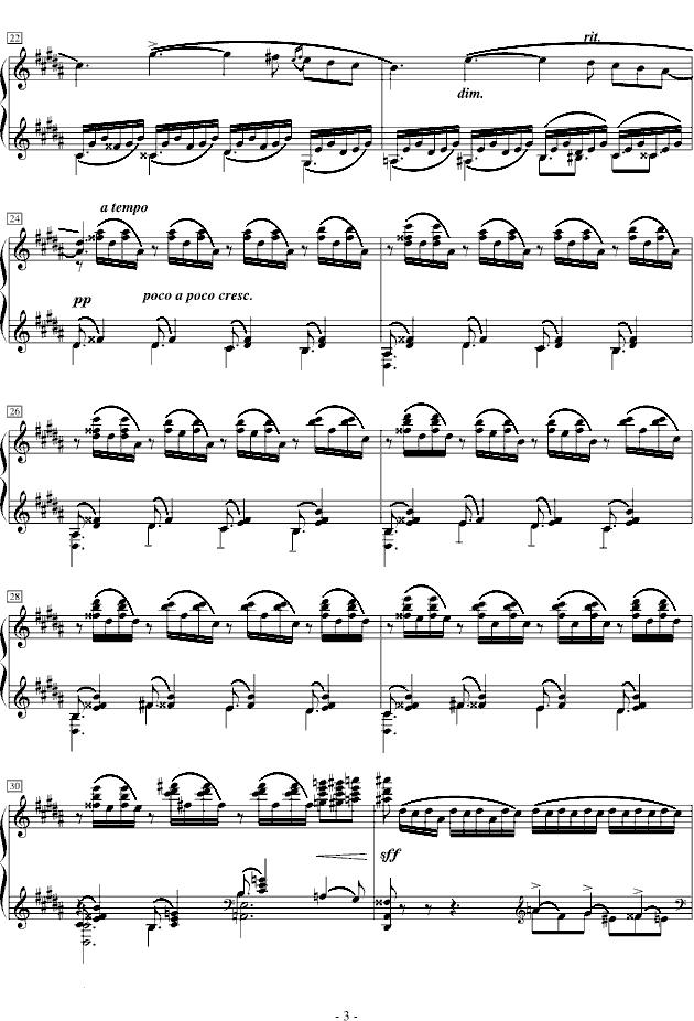 升g小调前奏曲钢琴曲谱（图3）
