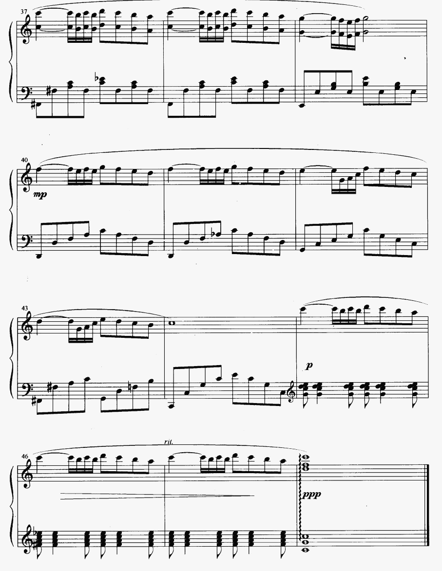 伊人（美国电影《诺丁山》主题曲）钢琴曲谱（图4）