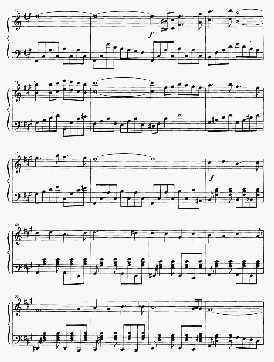 失落的爱（美国电影《太阳花》主题曲钢琴曲谱（图3）