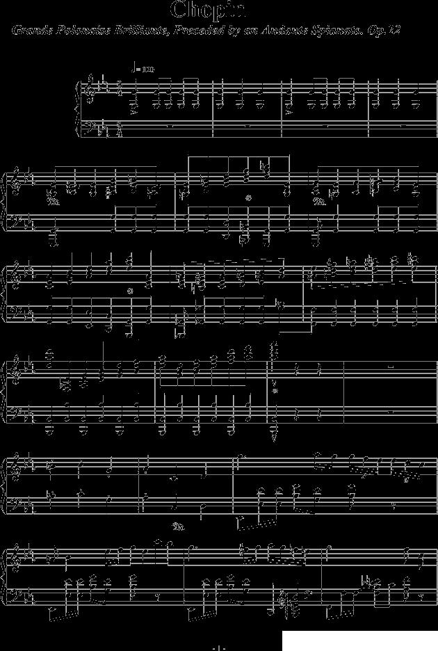 Chopin（大波兰舞曲）钢琴曲谱（图1）