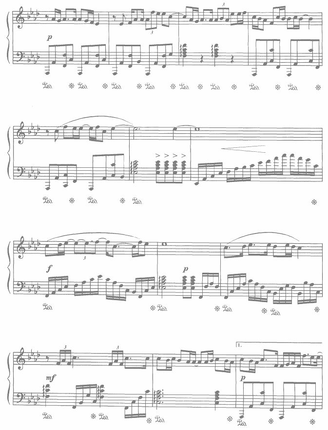镜花水月钢琴曲谱（图2）